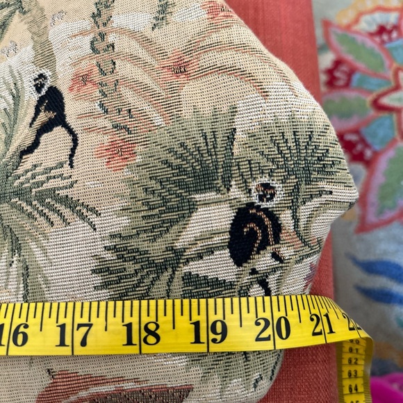 Brighton Embroidered Tapestry Canvas and Leather Camel and monkeys design Tote - Picture 2 of 11